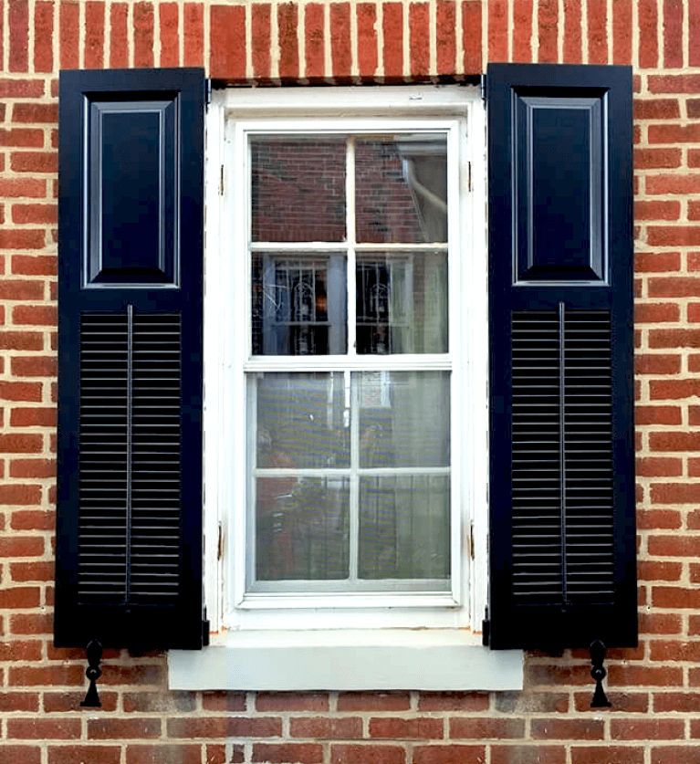 7 Styles Of Exterior Black Shutters For Your House Timberlane   Exterior Black Combination Shutters 